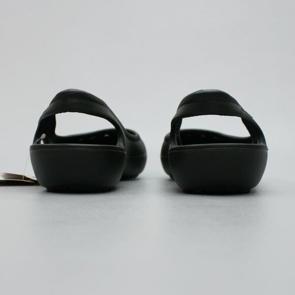 NEW Crocs Ladies 9 Relaxed Fit Malindi Black Flats Slip-on Ballet Loafers Shoes - Picture 3 of 9